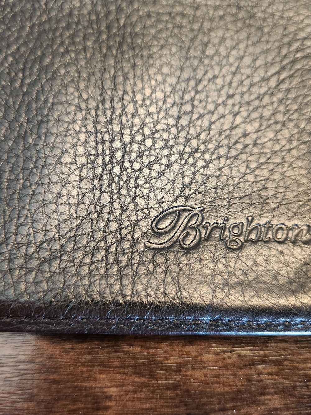 Brighton Brown Croc-Embossed Leather Crossbody Bag with Silver Accent - Picture 3 of 12